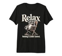 Cotización Raccoon Relax Nothing Is Under Control Camiseta Premium