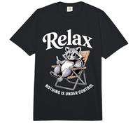 Cotización Raccoon Relax Nothing Is Under Control Comfort Colors Adult Heavyweight T-Shirt