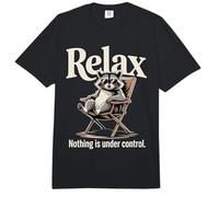 Cotización Raccoon Relax Nothing Is Under Control Comfort Colors Adult Heavyweight T-Shirt