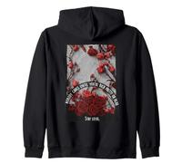 Cotización Stay Royal Red Floral Nobody Cares Sudadera con Capucha
