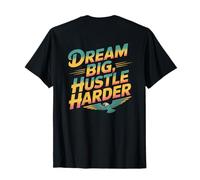 Cotizaciones retroimpresas Sueño Motivacional Big Hustle Harder Camiseta