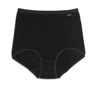 Cotonella Art. 8002,Calzoncillos para mujer, modelo maxi de algodón, elástico, de cintura media, de algodón bielástico con refuerzo de algodón orgánico, suave y cómodo, Negro , 4/L