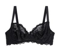 Cotonella Balconcino Sabrina In Pizzo Elasticizzato con Ferretto-Reggiseno Dal Rinforzo Interno E Sujetador con Aros, Semi-Cortina NA, Negro, S / 2C para Mujer
