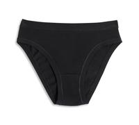 Cotonella, Braga Tai para mujer de suave algodón bielástico con cintura y abertura media, con borde de cintura extra confort - Art. GD497, Negro , S