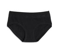 Cotonella, Bragas Midi de suave algodón bielástico - Bordes de cintura y piernas extra confort - Inserto cintura de suave encaje elástico - Paquete de 2 unidades - Art. GD168, Negro , S