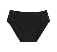 Cotonella, Braguitas para mujer de algodón bielástico con encaje - 2 piezas, Negro , M