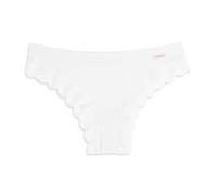 Cotonella, Brasileño de suave algodón bielástico con bordes de cintura extra confort y borde de las piernas de suave encaje elástico - Art. AD613, Color blanco., 3