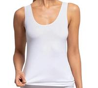 Cotonella ® Pack de 2 camisetas sin mangas para mujer de algodón de hombro ancho y hombro estrecho Body camiseta camiseta de tirantes para mujer, Camiseta de tirantes blanca de hombro ancho, M