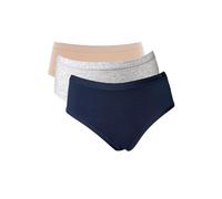 Cotonella Pack de 3 Bragas Midi 3363 algodón. (FR/ES, Letras, XL, Regular, Regular, Multicolor)