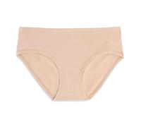 Cotonella, Slip Midi para mujer, de suave jersey bielástico de algodón biológico - Bordes de cintura y piernas revestidos de tela - Art. GD440, beige, 4