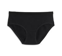 Cotonella, Slip Midi para mujer, de suave jersey bielástico de algodón biológico - Bordes de cintura y piernas revestidos de tela - Art. GD440, Negro , XL