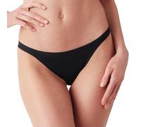 Cotonella - Tanga de algodón bielástico, bordes extraconfort, suave bielástico, paquete de 6 unidades, certificación Oeko-Tex, 6 Negras, L