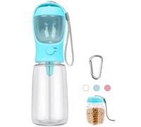 COTOP Botella Agua y Comida para Perros, 550ml + 100ml, Portátil para Pasear y Viajar, Dispensador de Agua y Comida para Mascotas