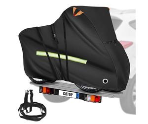 COTOP Funda protectora de autocaravana para bicicletas, funda bicicleta 600D impermeable para transporte, robusta funda de bicicleta Oxford portabicicletas trasera