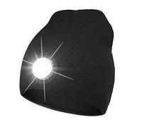COTOP Gorro con Luz 7 LEDs, Regalos Originales para Hombre Mujer, Gorro de Punto Invierno Recargable USB para Caminar Acampar Montar Pescar actividades nocturnas