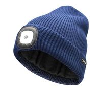 COTOP Gorro con Luz, Regalo para Hombre y Mujer, Gorro Térmico con Forro Polar y Luz Frontal LED para Senderismo, Running y Ciclismo