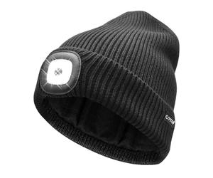 COTOP Gorro con Luz, Regalo para Hombre y Mujer, Gorro Térmico con Forro Polar y Luz Frontal LED para Senderismo, Running y Ciclismo