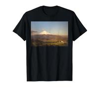 Cotopaxi, Andes montañas Pintura al óleo Paisaje Vintage Camiseta, Hombre, Negro, 6XL