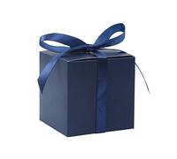 COTOPHER 100 cajas de regalo de boda, cajas de regalo de papel de 3 x 3 x 3 pulgadas, cajas de regalo pequeñas con cintas, cajas pequeñas para regalos, manualidades, cupcakes, dulces, cajas de