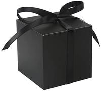 COTOPHER 25 cajas de regalo de boda, cajas de regalo de papel de 3 x 3 x 3 pulgadas, cajas de regalo pequeñas con cintas, cajas pequeñas para regalos, manualidades, cupcakes, dulces, cajas de