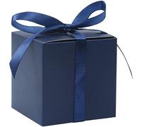 COTOPHER 25 cajas de regalo de boda, cajas de regalo de papel de 3 x 3 x 3 pulgadas, cajas de regalo pequeñas con cintas, cajas pequeñas para regalos, manualidades, cupcakes, dulces, cajas de