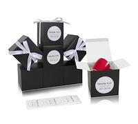 COTOPHER Cajas de regalo pequeñas, paquete de 100 cajas de regalo negras de 4 x 4 x 4 pulgadas con tapas para regalos, manualidades, recuerdos de fiesta de boda, cajas de cupcakes, dulces, caja de
