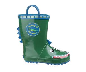 Cotswold Puddle Impermeable Junior Niño Cocodrilo Wellington Botas de Lluvia