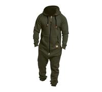 Cotta di maglia Casual da Uomo con Stampa a colori Puri, con cerniera, autunno e Inverno sotto Pantaloni Invernali, Verde, XL