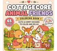 Cottage Animal Friends Coloring Book : Cozy Woodland Creatures in Charming Cottage Life Scenes: A Relaxing Coloring Book of Cute Animal Friends, ... and Whimsical Nature for Adults and Teens