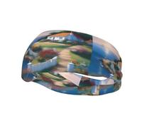 Cottage by The Sea - Banda deportiva para el sudor para mujeres y hombres, adecuada para correr, yoga, fitness, fútbol