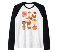 Cottage Core Books Té y Cozy Hygge Art Camiseta Manga Raglan