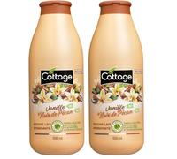 Cottage Ducha Leche Hidratante - Vainilla Orgánica & Pecan, Orgánica, 550ml (Paquete de 2)