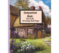 Cottage Fairy House Composition Book: College Ruled I 120 Pages I 7.25 x 9.25 Notebook I For Cottagecore & Fairy House Fans
