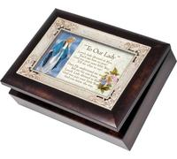 Cottage Garden Joyero con diseño de Nuestra Señora Vestida en Azul Estilo Italiano Reproduce Tune Ave Maria