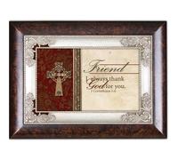 Cottage Garden Siempre gracias a Dios por ti Caja de m sica Burlwood Jewelry reproduce Amigo en Jes s