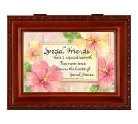 Cottage Garden Special Friends Woodgrain Traditional Music Box Plays Thats What Friends are for