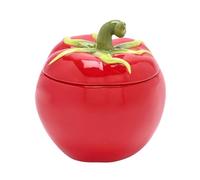 Cottage Garden - Tarro de almacenamiento de cocina con tapa de tomate - Recipiente de cerámica para primavera y verano para regalar y artículos para el hogar - 11 x 10 cm (alto x ancho)