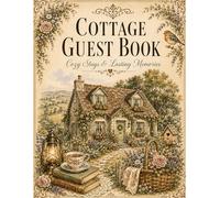 Cottage Guest Book: A Beautifully Fully Illustrated Vacation Rental Guest Book for Visitors to Share Memories, Tips, and Messages