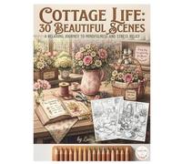 Cottage Life：30 Beautiful Scenes Coloring Book: Elegant Escape to Cozy Cottages, Romantic Gardens, and Lush Hidden Spaces