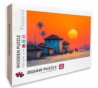 Cottagea Puzzle Madera, Sunset Puzzle 6000 Piezas Adultos con Compact Box 179x105cm, Rompecabezas Desafiante, Juegos de Rompecabezas Creativos para Hombres Mujeres, Decoración Verano, Regalo, B-1171