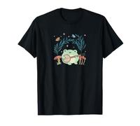 Cottagecore Aesthetic Kawaii Frog Playing Banjo Guitar Camiseta