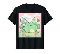 Cottagecore Aesthetic Kawaii Hada Frog Mariposa Fresa Camiseta