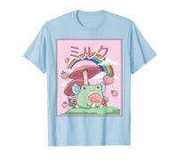 Cottagecore Aesthetic Kawaii Hada Frog Mushrooms Fresa Camiseta