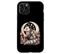 Cottagecore Aesthetic Possum Opossum Moonlit Floral Mushroom Carcasa para iPhone 11 Pro