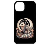 Cottagecore Aesthetic Possum Opossum Moonlit Floral Mushroom Carcasa para iPhone 13
