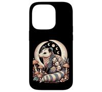 Cottagecore Aesthetic Possum Opossum Moonlit Floral Mushroom Carcasa para iPhone 14 Pro