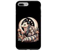 Cottagecore Aesthetic Possum Opossum Moonlit Floral Mushroom Carcasa para iPhone 7 Plus/8 Plus