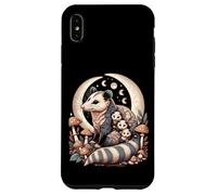 Cottagecore Aesthetic Possum Opossum Moonlit Floral Mushroom Carcasa para iPhone XS MAX