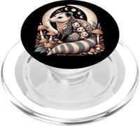 Cottagecore Aesthetic Possum Opossum Moonlit Floral Mushroom PopSockets PopGrip para MagSafe