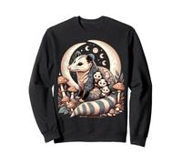 Cottagecore Aesthetic Possum Opossum Moonlit Floral Mushroom Sudadera